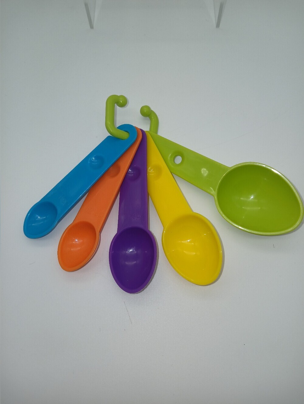 Colorful Nesting Measuring Spoons - Blue/Green/Purple/Orange/Yellow - Picture 4 of 5